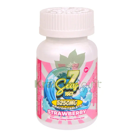 7 Seas Strawberry Kratom Tablets 5250mg 15ct - kratom extract
