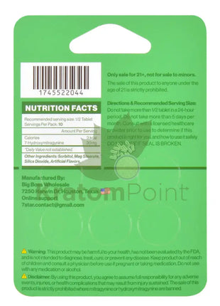 7 Star Mint Hydroxy Kratom 5 Tablets Hydroxy