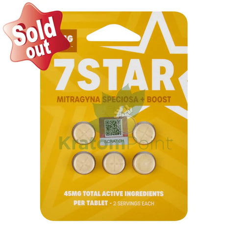 7 Star Mitragyna Speciosa + Boost 225mg Tablets 5ct