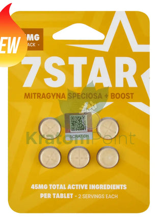 7 Star Mitragyna Speciosa + Boost 225mg Tablets 5ct