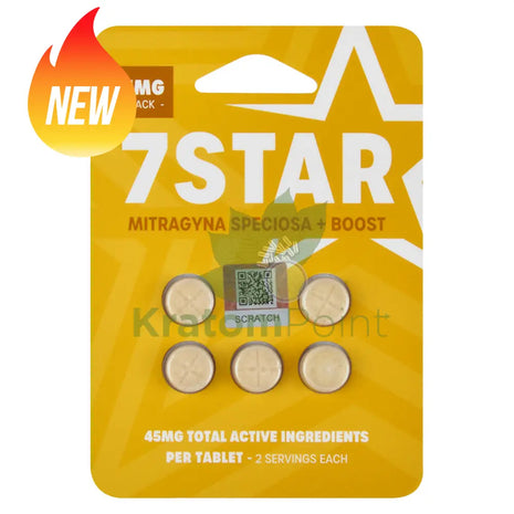 7 Star Mitragyna Speciosa + Boost 225mg Tablets 5ct