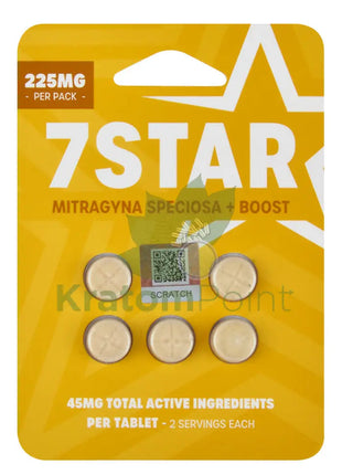 7 Star Mitragyna Speciosa + Boost 225mg Tablets 5ct