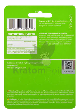 7 Star Pseudo Hydroxy Kratom 3 Tablets Hydroxy