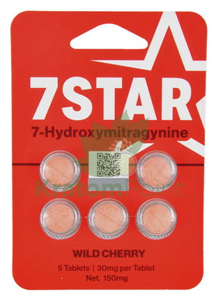 7 Star Wild Cherry Hydroxy Kratom 5 Tablets Hydroxy
