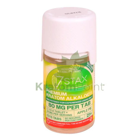 7Stax 7 OH Apple Pie High Potency Premium Kratom Alkaloid 80mg tablets 15 count Hydroxy