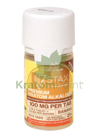 7Stax 7-OH Banana High Potency Premium Kratom Alkaloid 100mg tablets 15 count Hydroxy