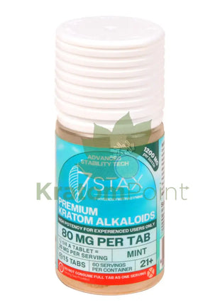 7Stax 7-OH Mint High Potency Premium Kratom Alkaloid 80mg tablets 15 count Hydroxy