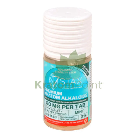 7Stax 7-OH Mint High Potency Premium Kratom Alkaloid 80mg tablets 15 count Hydroxy