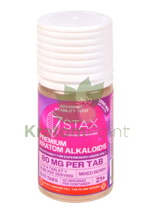7Stax 7-OH Mixed Berry High Potency Premium Kratom Alkaloid 80mg tablets 15 count Hydroxy