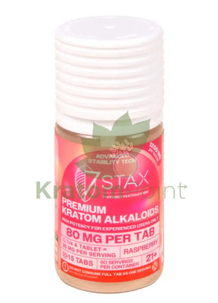 7Stax 7-OH Raspberry High Potency Premium Kratom Alkaloid 80mg tablets 15 count Hydroxy