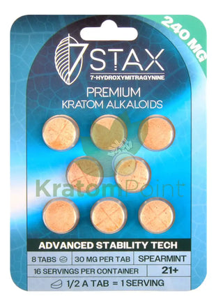 7Stax 7-OH Spearmint Premium Kratom Alkaloid 30mg tablets 8 count Hydroxy
