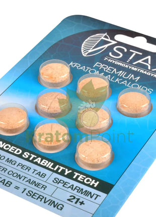 7Stax 7-OH Spearmint Premium Kratom Alkaloid 30mg tablets 8 count Hydroxy