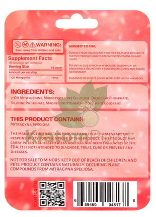7Stax 7-OH Strawberry Premium Kratom Alkaloid 30mg tablets 8 count Hydroxy