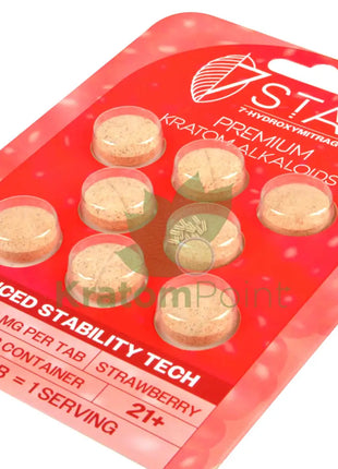 7Stax 7-OH Strawberry Premium Kratom Alkaloid 30mg tablets 8 count Hydroxy