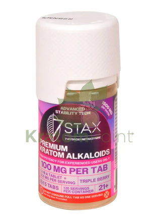 7Stax 7-OH Triple Berry High Potency Premium Kratom Alkaloid 100mg tablets 15 count Hydroxy