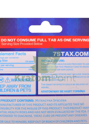 7Stax Nano Tech 120mg Mitragynine Blue Razz Tablets 5 count - kratom extract