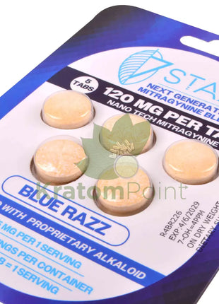 7Stax Nano Tech 120mg Mitragynine Blue Razz Tablets 5 count - kratom extract