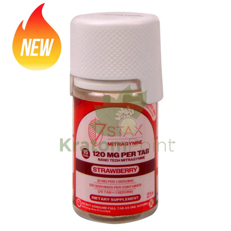 7Stax Nano Tech 120mg Mitragynine Strawberry Tablets 15 count - kratom extract