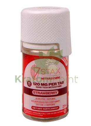 7Stax Nano Tech 120mg Mitragynine Strawberry Tablets 15 count - kratom extract