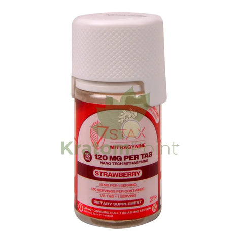 7Stax Nano Tech 120mg Mitragynine Strawberry Tablets 15 count - kratom extract