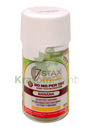 7Stax Nano Tech Mitragynine Banana Tablets 80mg 15 count - kratom extract