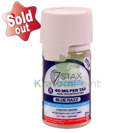 7Stax Nano Tech Mitragynine Blue Razz Tablets 40mg 15 count