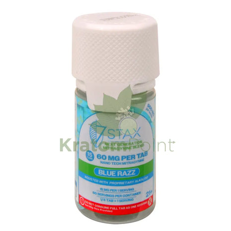 7Stax Nano Tech Mitragynine Blue Razz Tablets 60mg 15 count kratom extract