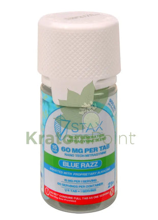7Stax Nano Tech Mitragynine Blue Razz Tablets 60mg 15 count kratom extract