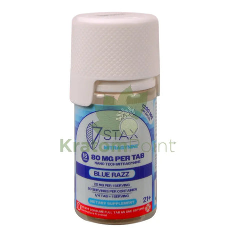 7Stax Nano Tech Mitragynine Blue Razz Tablets 80mg 15 count - kratom extract