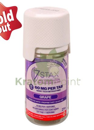 7Stax Nano Tech Mitragynine Grape Tablets 60mg 15 count kratom extract