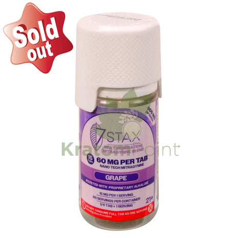 7Stax Nano Tech Mitragynine Grape Tablets 60mg 15 count kratom extract