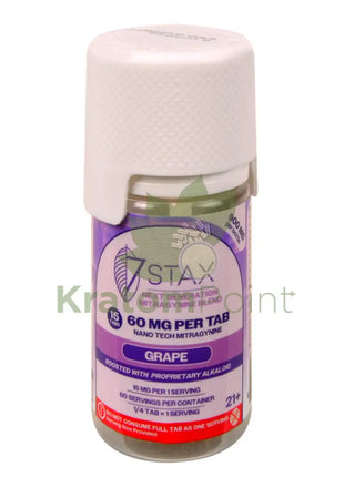 7Stax Nano Tech Mitragynine Grape Tablets 60mg 15 count kratom extract