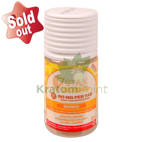 7Stax Nano Tech Mitragynine Mango Tablets 60mg 15 count kratom extract