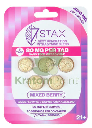 7Stax Nano Tech Mitragynine Mixed Berry Tablets 80mg 5 count