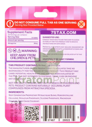 7Stax Nano Tech Mitragynine Mixed Berry Tablets 80mg 5 count