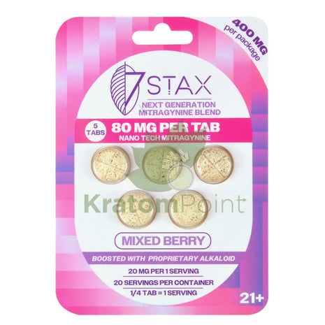 7Stax Nano Tech Mitragynine Mixed Berry Tablets 80mg 5 count