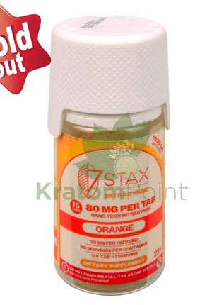 7Stax Nano Tech Mitragynine Orange Tablets 80mg 15 count - kratom extract