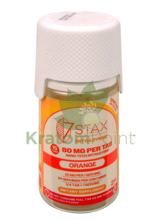 7Stax Nano Tech Mitragynine Orange Tablets 80mg 15 count - kratom extract