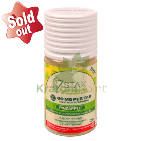 7Stax Nano Tech Mitragynine Pineapple Tablets 60mg 15 count kratom extract