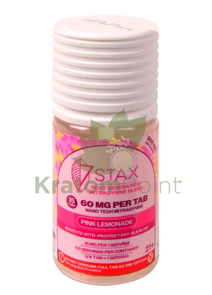 7Stax Nano Tech Mitragynine Pink Lemonade Tablets 60mg 15 count kratom extract