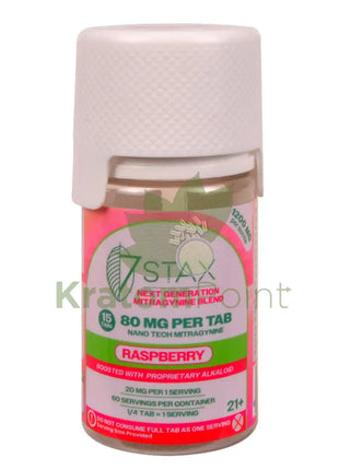 7Stax Nano Tech Mitragynine Raspberry Tablets 80mg 15 count