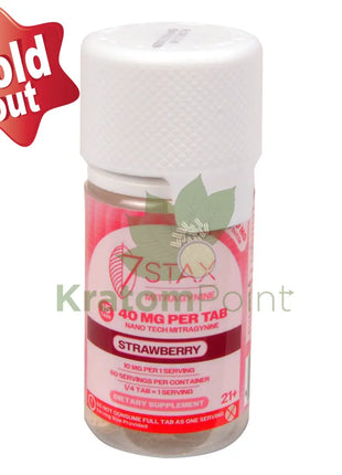 7Stax Nano Tech Mitragynine Strawberry Tablets 40mg 15 count kratom extract