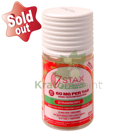 7Stax Nano Tech Mitragynine Strawberry Tablets 60mg 15 count kratom extract