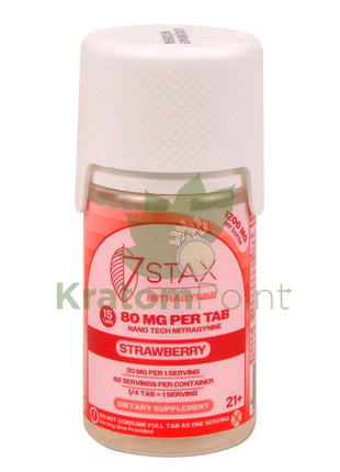 7Stax Nano Tech Mitragynine Strawberry Tablets 80mg 15 count - kratom extract