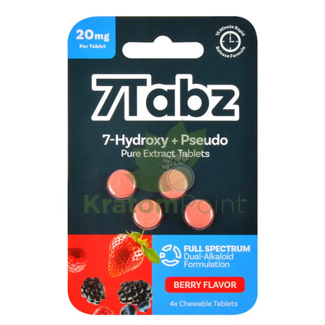 7Tabz + Pseudo Berry Hydroxymitragynine Kratom Tablets 4 count Hydroxy