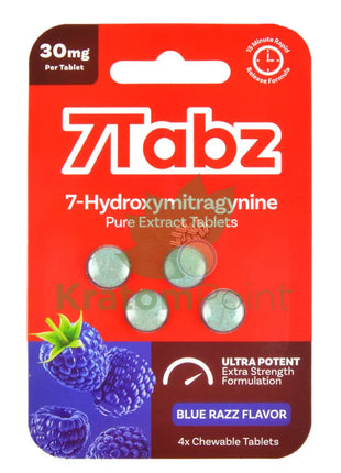 7Tabz Ultra Potent 30mg Hydroxy Blue Razz Flavor Tablets 4 count Hydroxy