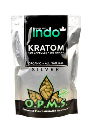 Opms Kratom 480 Capsules White Vein Indo Opms
