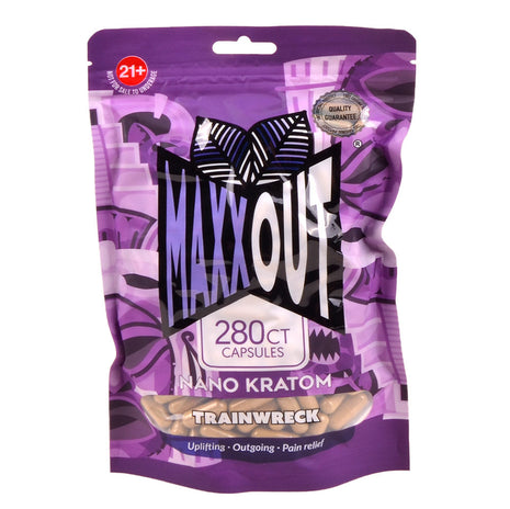 Pain Out (Maxx Out) Kratom Capsules 280ct Train Wreck - pain out