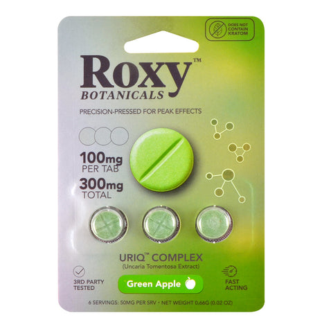 Roxy Botanicals 100mg Uriq Complex Green Apple Tablets, 3ct