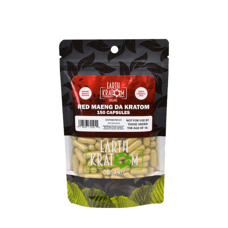 Earth Kratom Red Maeng Da Capsules 150 Count